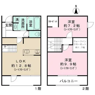 ソリード六本松ウエスト【101号室】の間取り