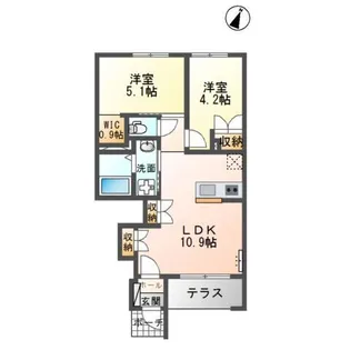 グランウッドⅡ【106号室】の間取り
