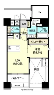 アクロス大濠公園【902号室】の間取り