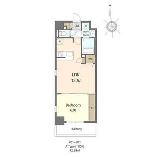 S-RESIDENCE大濠公園achieve【6階】の間取り