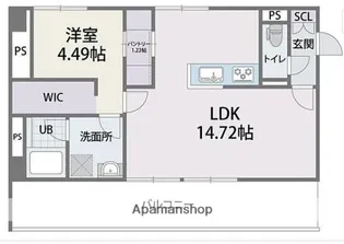 ジラフ福岡西【2階】の間取り