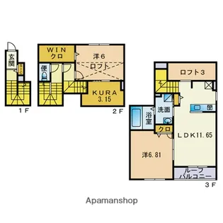 BELLE LEAD藤崎駅南【A-202号室】の間取り