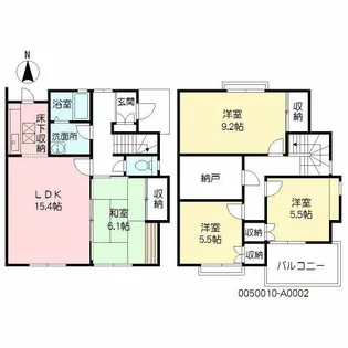 ヒルズ茶山 A棟【2号室】の間取り