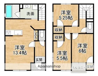 SOYO TERRACE 荒江【6号室】の間取り