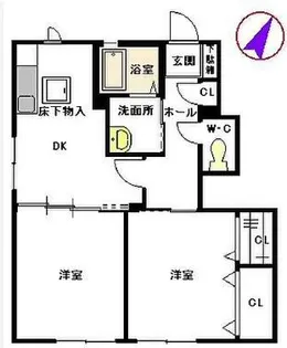 マーチン・ブランシェ C棟【102号室】の間取り