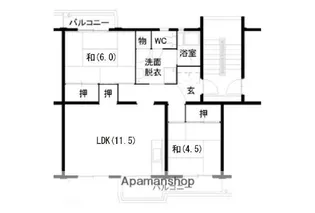 壱岐82棟【4階】の間取り