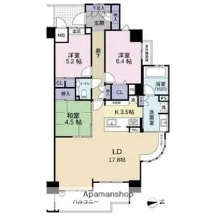 アルファステイツ高取【3階】の間取り