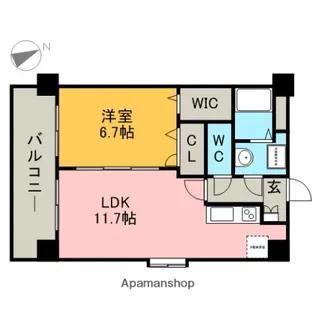 ベスタ櫛原【2階】の間取り
