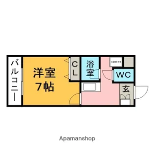 パールマンション上津【203号室】の間取り