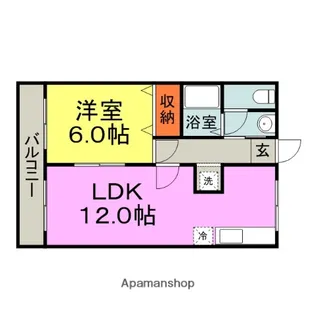 1LDKの間取り画像