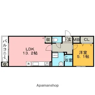 DCフラット【2階】の間取り