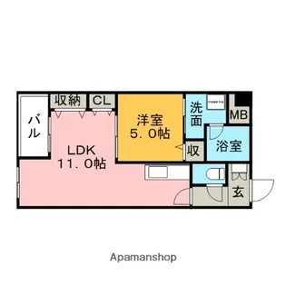 ノプレア加志雅【6階】の間取り