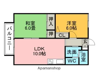 メゾンドール小森野Ⅱ【2階】の間取り