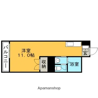 1Rの間取り画像
