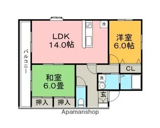メゾントワエモア【2階】の間取り