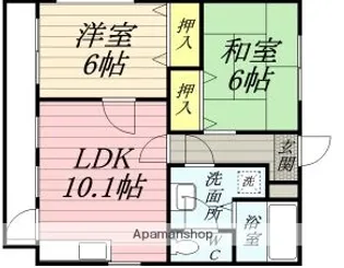 ルミエール大善寺【203号室】の間取り