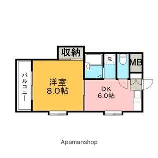 シャトレ東合川【2階】の間取り
