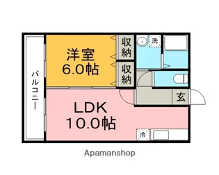カーザミアⅠ【103号室】の間取り