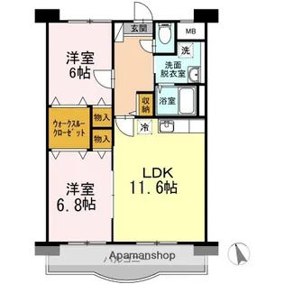 サンモール梅満【5階】の間取り