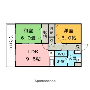 コンフォート21【208号室】の間取り