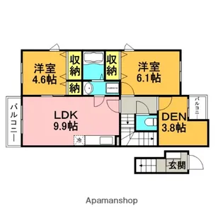 グランデール【206号室】の間取り