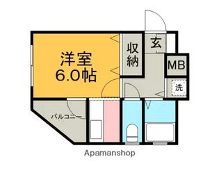 1Rの間取り画像