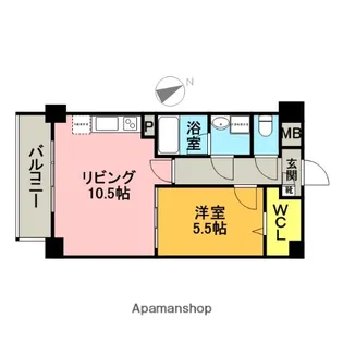 モントーレヒルズ東櫛原【1階】の間取り