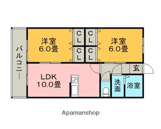 クインズコート【2階】の間取り