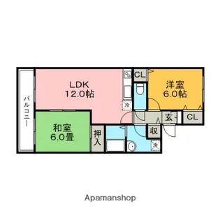 エステート宗崎【201号室】の間取り