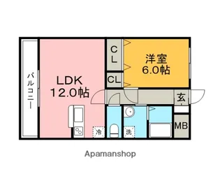 イルプリモ上津【1階】の間取り