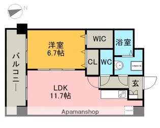 ベスタ櫛原【4階】の間取り