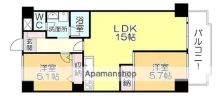 ダイアパレス久留米【4階】の間取り