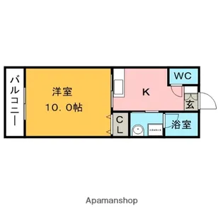 ミルーム津福【1階】の間取り