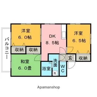 セジュール森【1階】の間取り