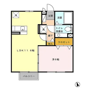 ジュネス・鳥栖【2階】の間取り