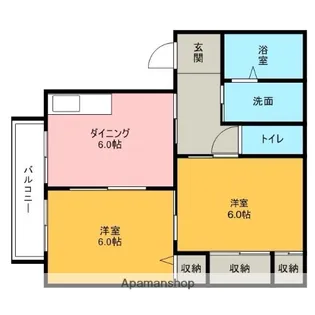 ディアス宮ノ陣【202・号室】の間取り