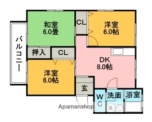 コーポヒルズ【1階】の間取り