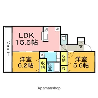 ステラコート宿【205号室】の間取り