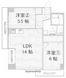 第17上野ビル【8階】の間取り