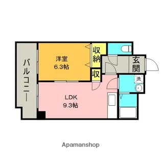センタービレッジ本町【703号室】の間取り