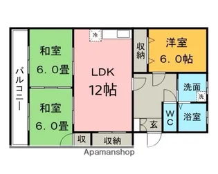 エスペランクレール長門石【301号室】の間取り