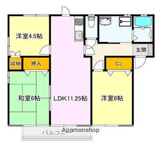 エランドール【1階】の間取り