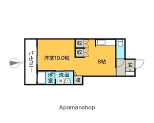 ヴィルヌーブ【1階】の間取り