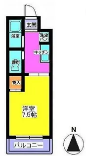 1Kの間取り画像