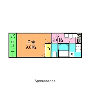 グリーン花水木【101号室】の間取り