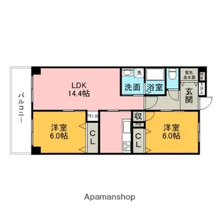アーニスト国分【2階】の間取り