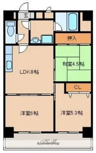 サンセーヌ中央町【402号室】の間取り