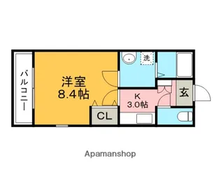 リブレア津福本町B棟【202号室】の間取り
