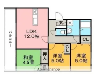 キャッスルコート【1階】の間取り