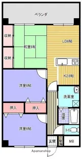 ビッグベアⅠ【6階】の間取り